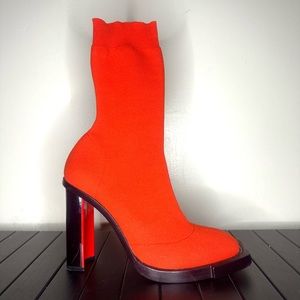 Alexander McQueen red sock boots pump 39.5